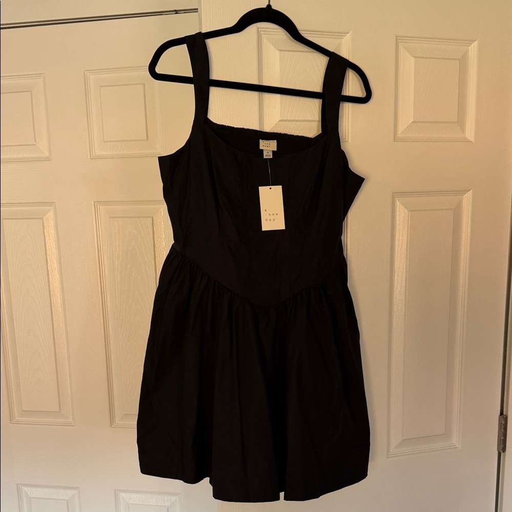 A New Day Classic Black Square-Neck Women’s Dress